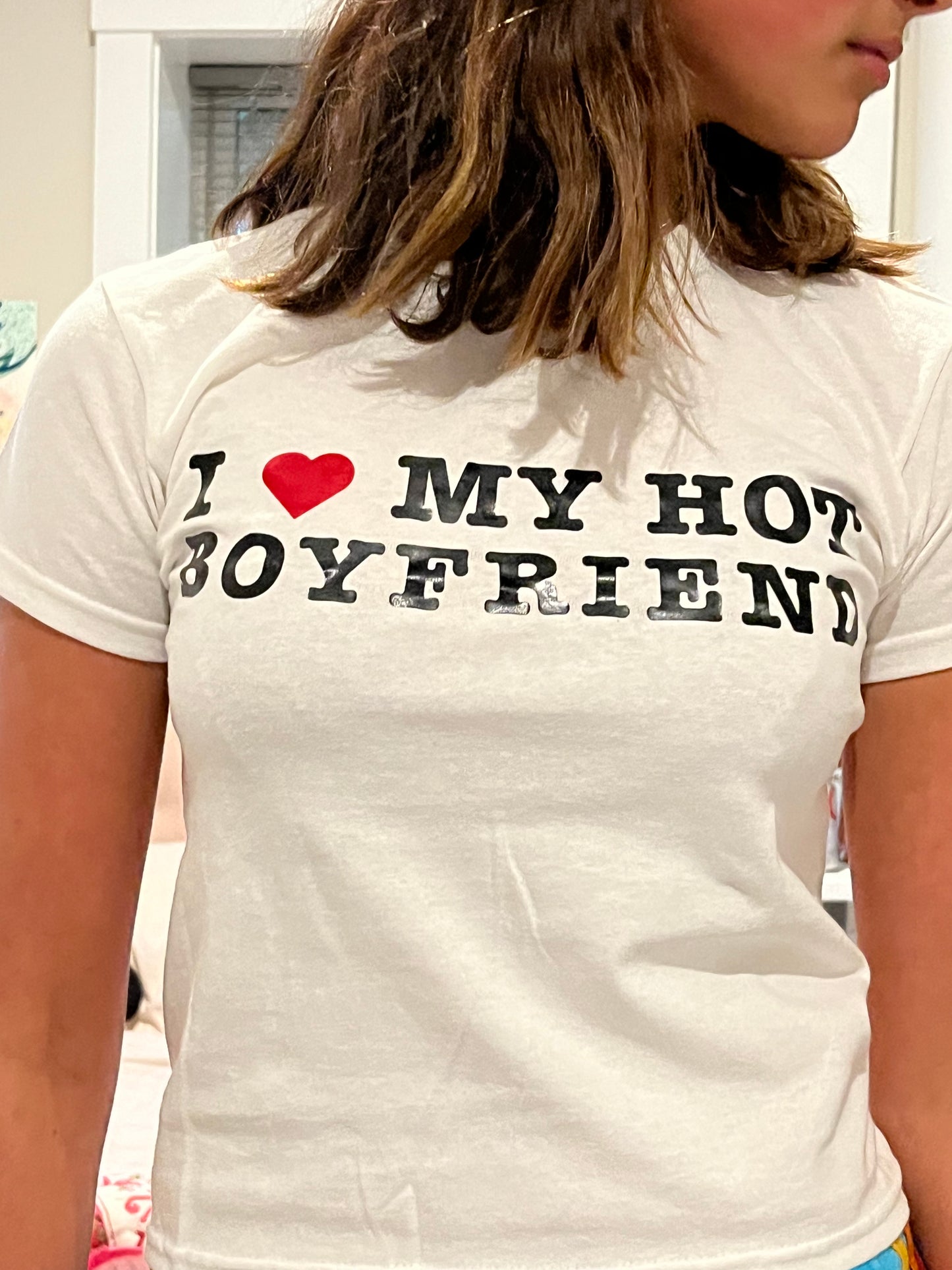 I heart my hot boyfriend baby tee